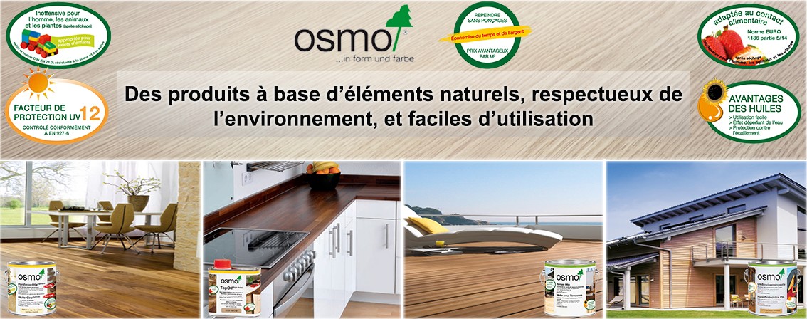 Protection et traitement des bois avec les produits Osmo à base d'huiles naturelles
